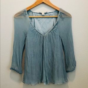 Diane von FURSTENBERG sky blue top sz xs